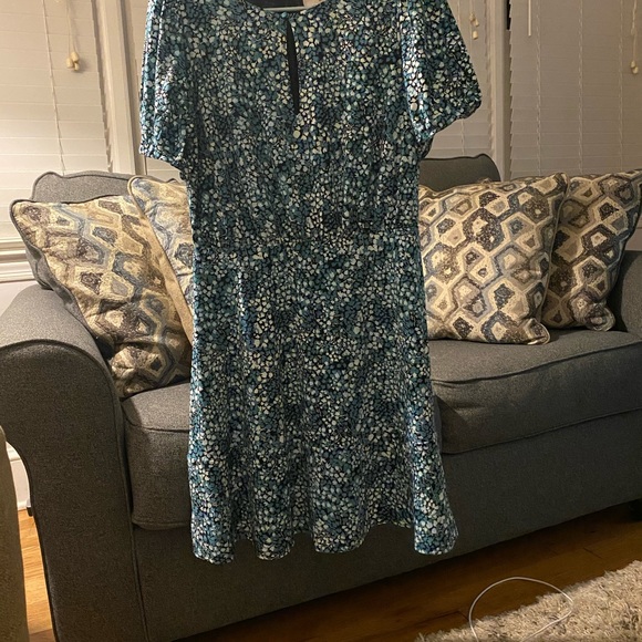 Navy & Teal Floral Loft Dress - Picture 5 of 6